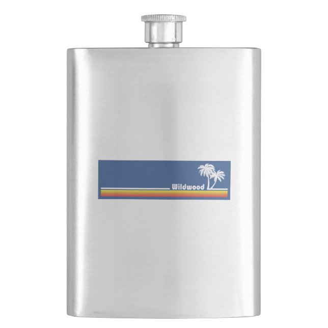 Wildwood, New Jersey Hip Flask (Front)