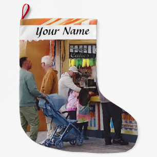 Wildwood NJ - Fries Large Christmas Stocking