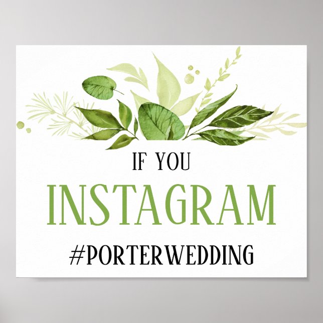 Wildwoods Botanical Instagram Sign (Front)