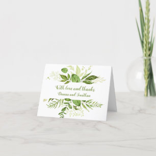Wildwoods Botanicals Wedding Thank You Card