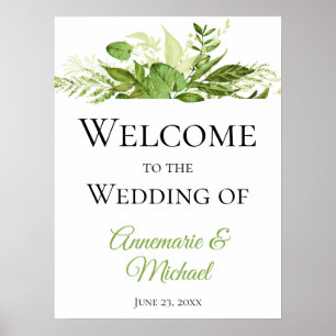 Wildwoods Botanicals Welcome to Our Wedding Poster
