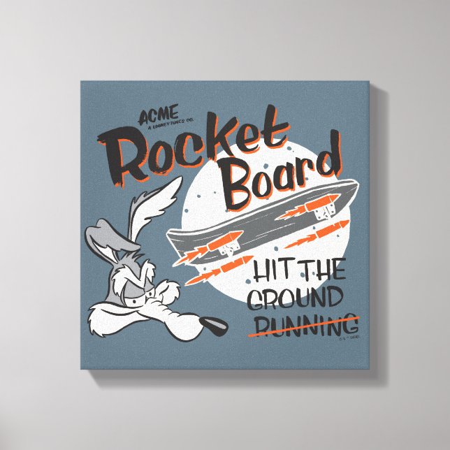 WILE E. COYOTE™ ACME Rocket Board Canvas Print (Front)