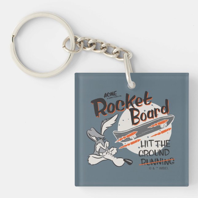 WILE E. COYOTE™ ACME Rocket Board Keychain (Front)