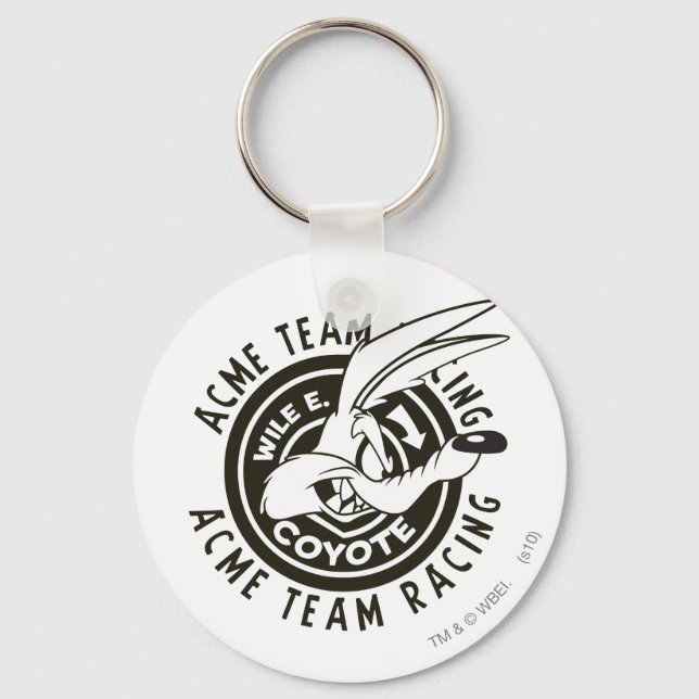 WILE E. COYOTE™ Acme Team Racing B/W Keychain (Front)