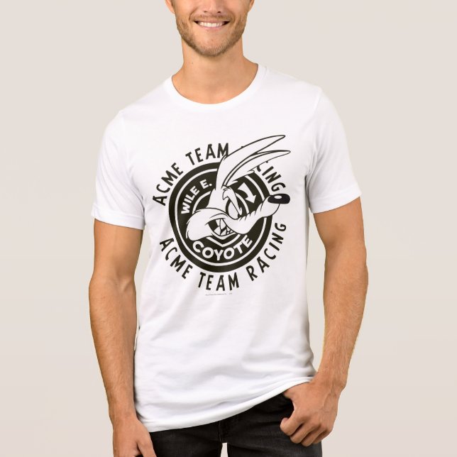 WILE E. COYOTE™ Acme Team Racing B/W Tri-Blend Shirt (Front)