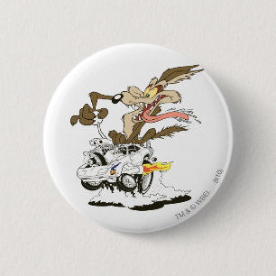 WILE E. COYOTE™ Crazy Driver 2 Inch Round Button