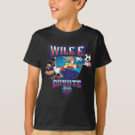 WILE E. COYOTE™ Football Club Badge T-Shirt<br><div class="desc">Check out WILE E. COYOTE™ defend the goal in this fun Football Club badge! Wear this on a fun graphic tee,  mug,  or tote bag. Shop this design on even more custom Zazzle gifts!</div>