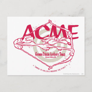 WILE E. COYOTE™ Grosse Pointe Archery Team Postcard