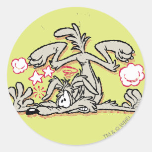 WILE E. COYOTE™ Hard Landing Classic Round Sticker