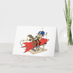 Wile E. Coyote Launching Red Rocket Card