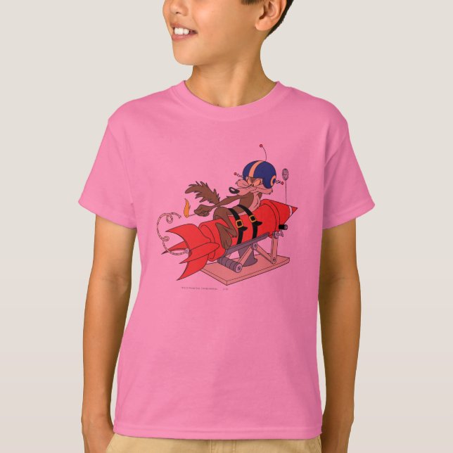 Wile E. Coyote Launching Red Rocket T-Shirt (Front)