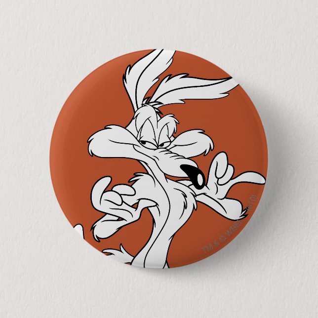 WILE E. COYOTE™ Looking Pleased 2 Inch Round Button (Front)