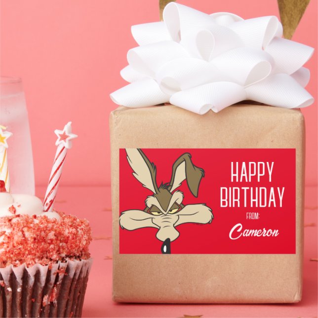 WILE E. COYOTE™ Pleased Head Shot | Happy Birthday Sticker (Party)