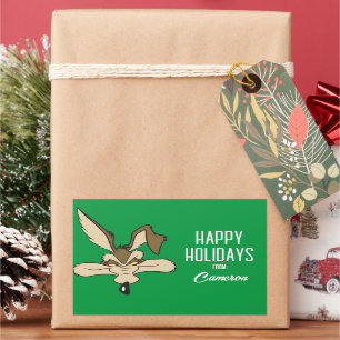 WILE E. COYOTE™ Pleased Head Shot   Happy Holidays Sticker