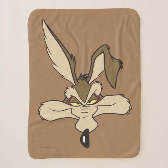 WILE E. COYOTE™ Pleased Head Shot Sherpa Blanket (Front)