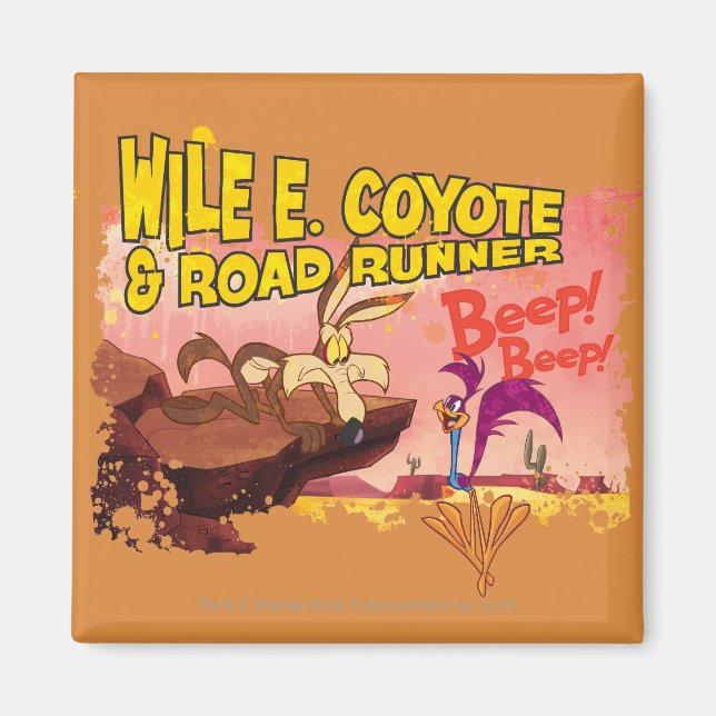 WILE E. COYOTE™ & ROAD RUNNER™ BEEP BEEP!™ MAGNET (Front)