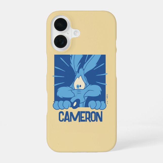WILE E. COYOTE™ Shocked Expression iPhone 16 Case (Back)