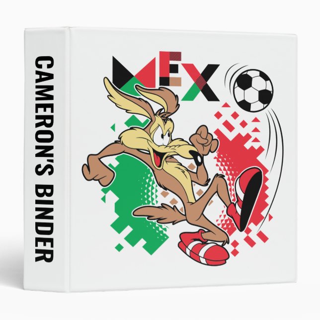 WILE E. COYOTE™ Team Mexico Soccer Graphic Binder (Front/Spine)