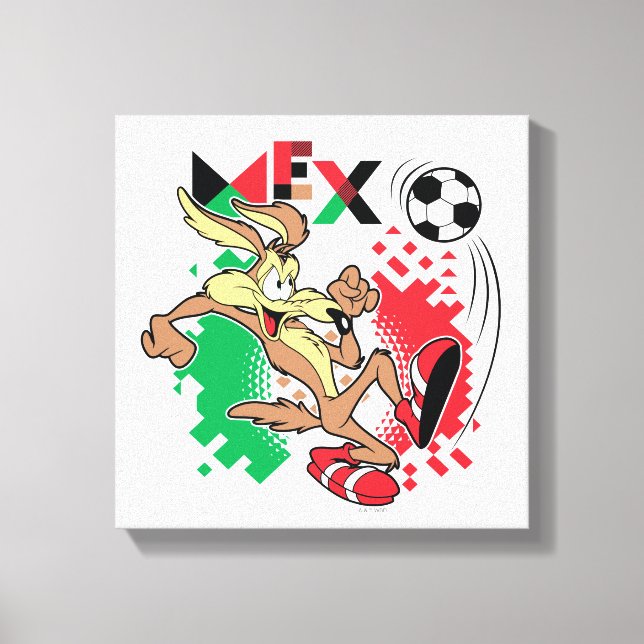 WILE E. COYOTE™ Team Mexico Soccer Graphic Canvas Print (Front)