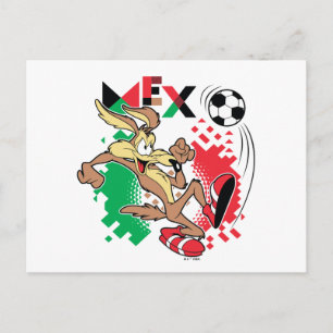 WILE E. COYOTE™ Team Mexico Soccer Graphic Postcard