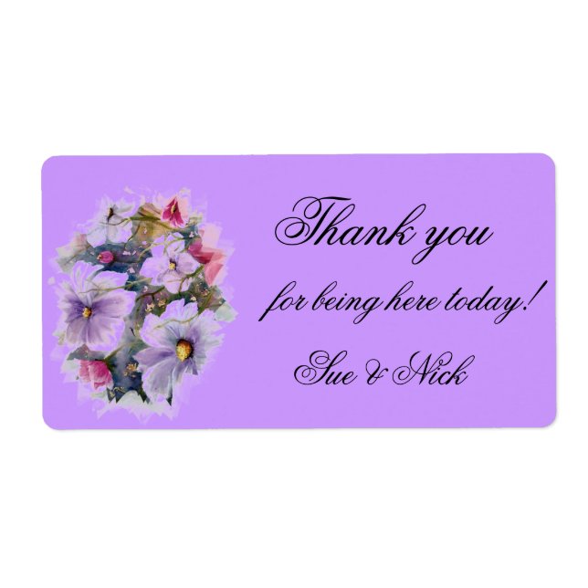 WILFLOWERS thank you  favour (Front)