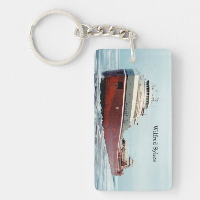 Wilfred Sykes 50 ans rectangle porte - clé acryliq (Devant)