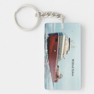 Wilfred Sykes 50 years rectangle acrylic key chain