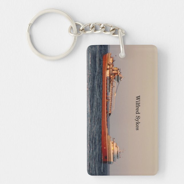 Wilfred Sykes rectangle acrylic key chain (Front)