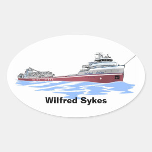Wilfred Sykes self unloader Inland Oval Sticker