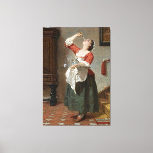 Wilhelm Amber - The Maid (1862) Canvas Print (Front)