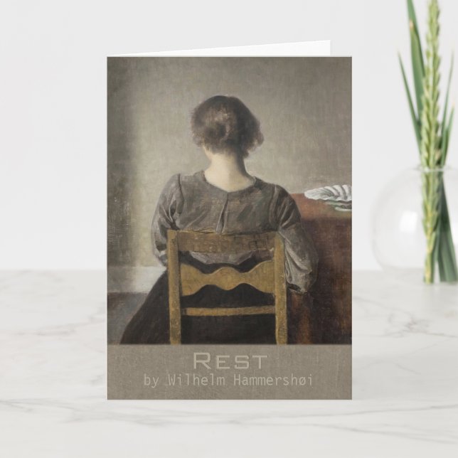 Wilhelm Hammershøi Rest CC0693 Greeting Card (Front)