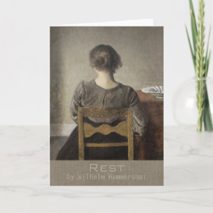 Wilhelm Hammershøi Rest CC0693 Greeting Card