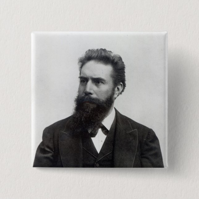 Wilhelm Rontgen 2 Inch Square Button (Front)