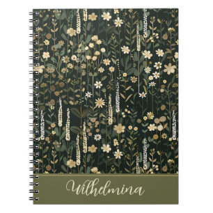 Wilhelmina Dark Daisy Floral Notebook