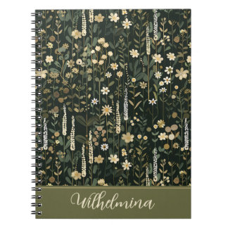 Wilhelmina Dark Daisy Floral Notebook