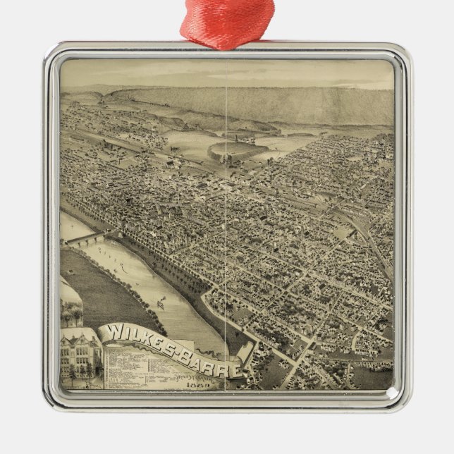 Wilkes-Barre, Pennsylvania (1889) Metal Ornament (Front)