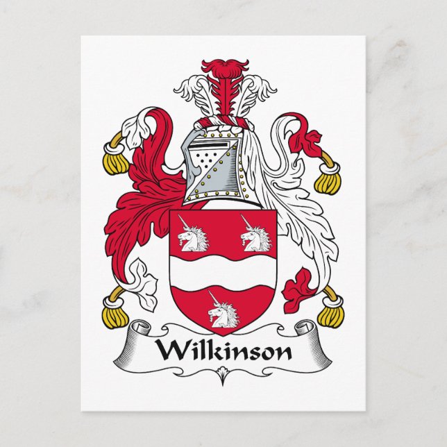 Wilkinson Family Crest Postcard (Front)