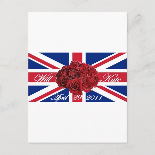 Will and Kate 2011 Limited Edition Commemorative Postcard (Front)