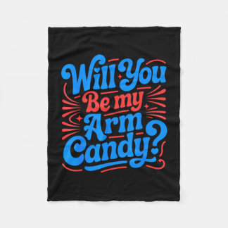Will be arm candy engagement fiancé couple arm fleece blanket