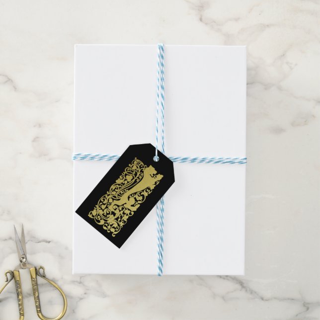 Will Bradley Heraldic Lion Gift Tags (With Twine)