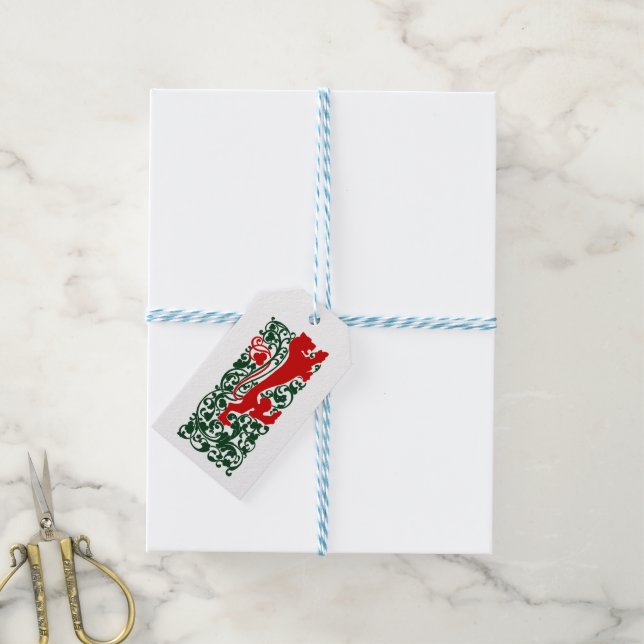 Will Bradley Heraldic Lion Gift Tags (With Twine)
