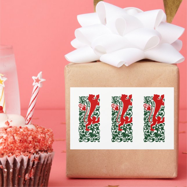 Will Bradley Heraldic Lion Sticker (Party)