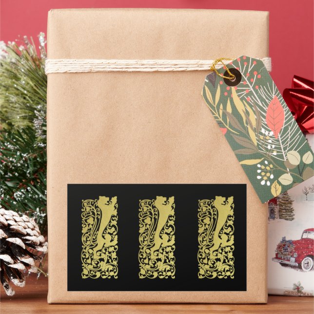 Will Bradley Heraldic Lion Sticker (Holiday)