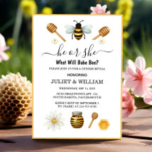 Will Bug Daisy Bloom Rustic Busy Bee Gender Reveal