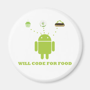 Will Code For Food (Android Software Developer) Magnet