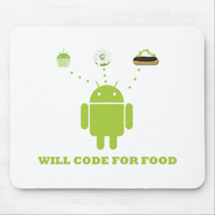 Will Code For Food (Android Software Developer) Mouse Pad