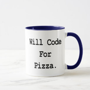 will code for pizza mug