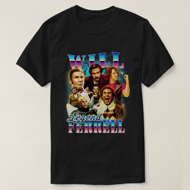 Will Ferrell90s bootleg style design T-Shirt (Design Front)