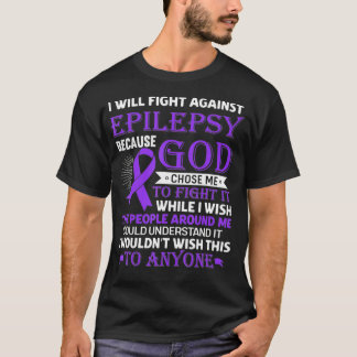 Will Fight Against Epilepsy Awareness Purple T-Shirt