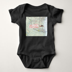 Will Fly for Food Baby Bodysuit